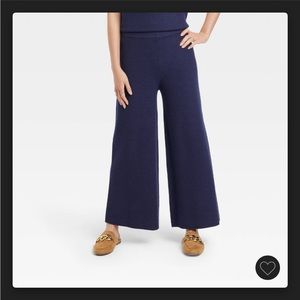 Blue Knit Sweatpants